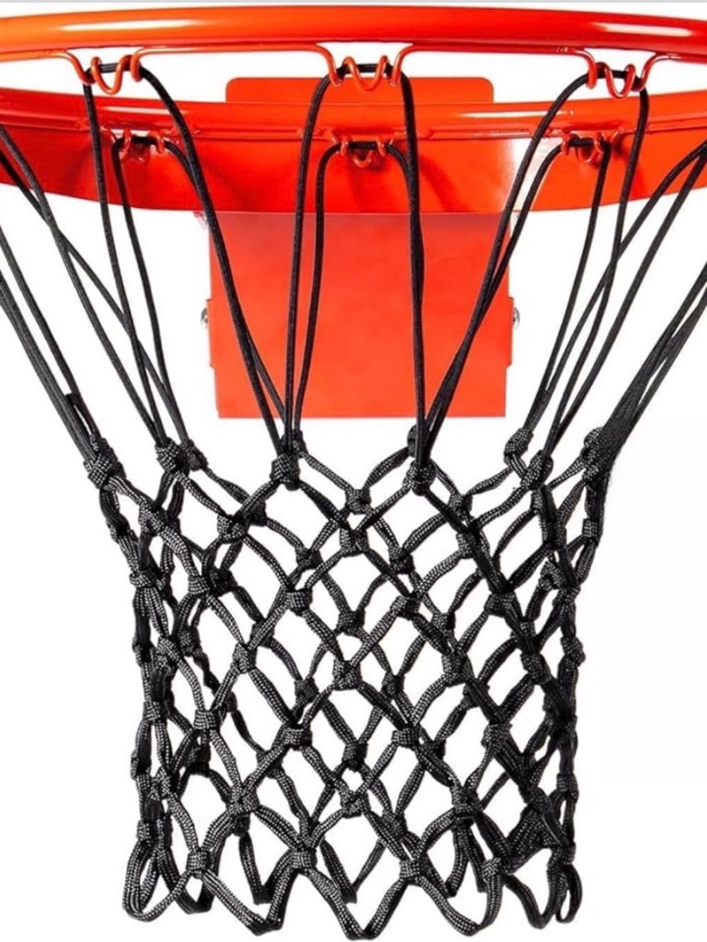 Black Basketball Net Replacement with Orange Rim - Unbranded